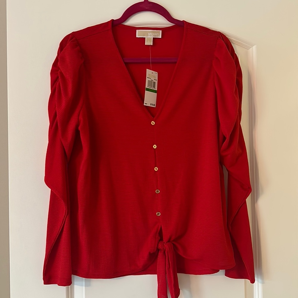 Michael Kors red top